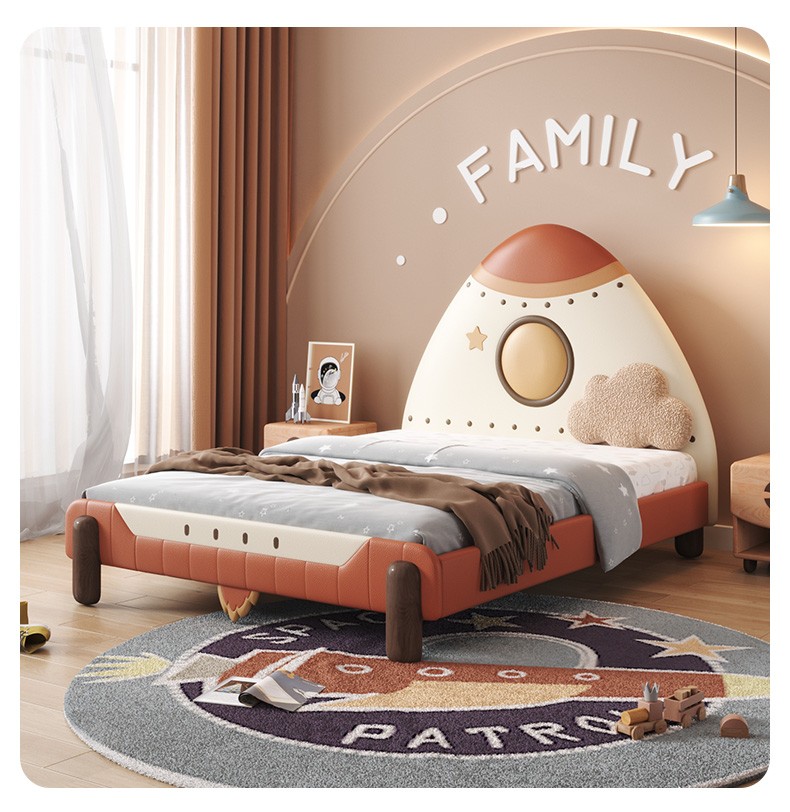 سرير أطفال تصميم صاروخ فضائي ليناسب احلام الاطفال سرير متين ذو جودة عالية